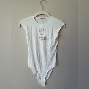 Zara NWT White Bodysuit in size Medium